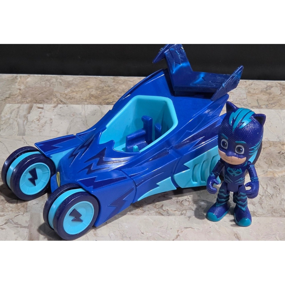 PJ Masks Catboy Figure and Cat-Car Vehicle Blue Just Play Action‎ Figure Set